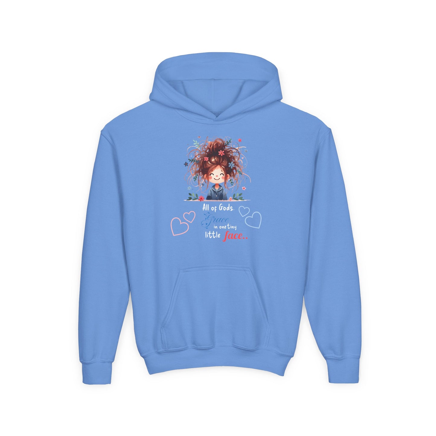 Girls " God`s Grace " Hoodie Sky Blue
