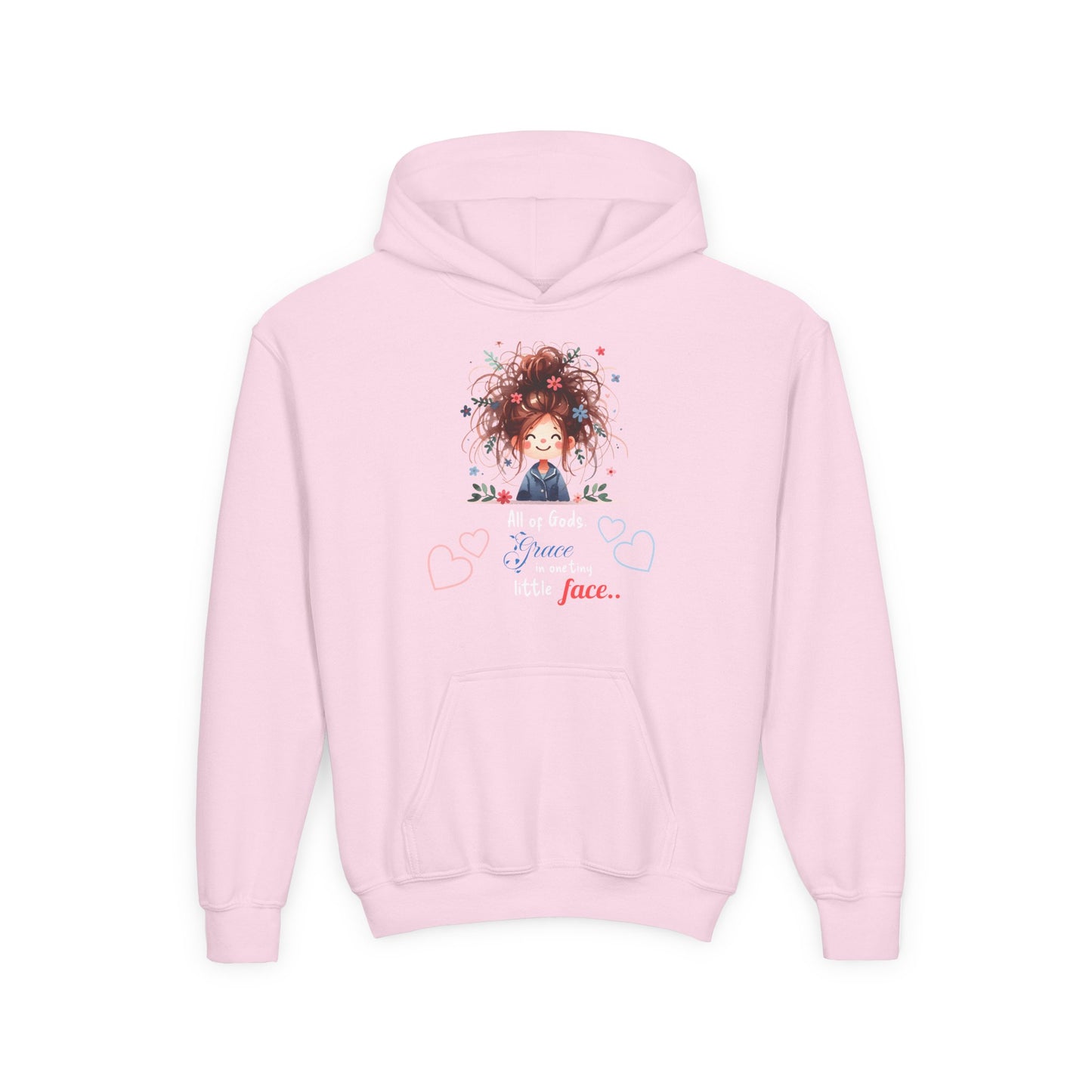 Girls " God`s Grace " Hoodie Sky Blue