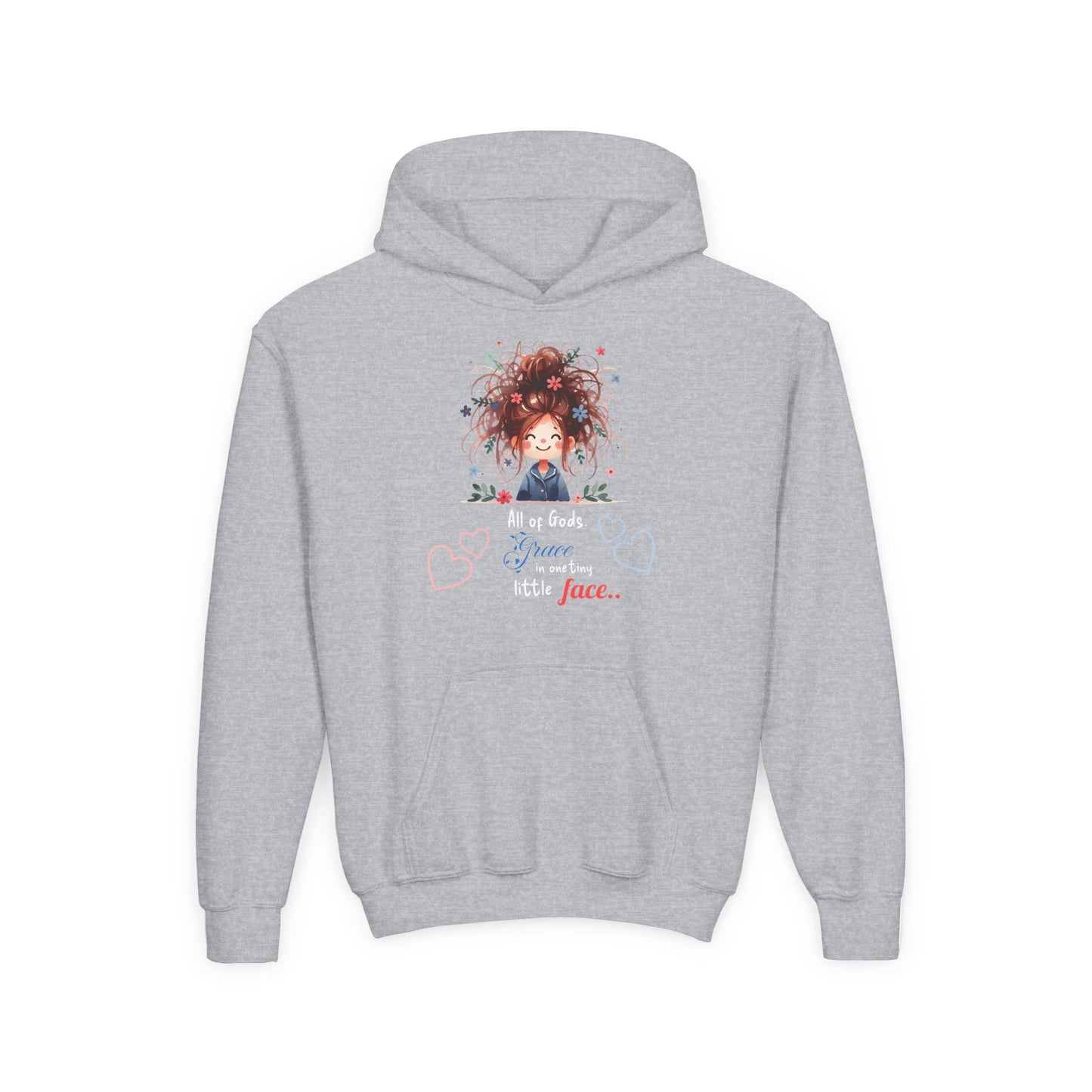 Girls " God`s Grace " Hoodie Sky Blue