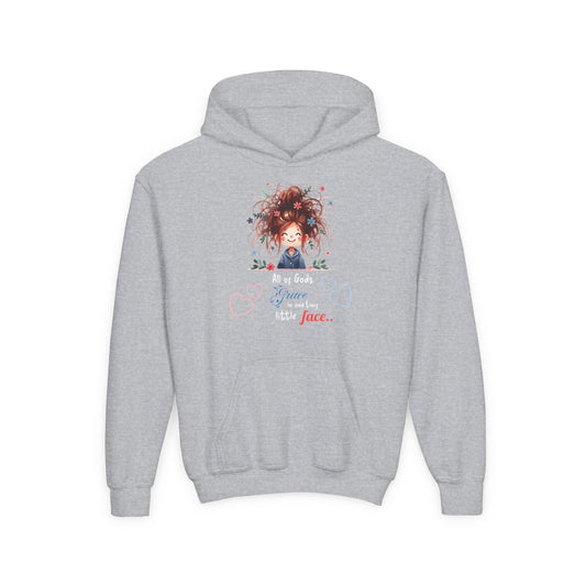Girls " God`s Grace " Hoodie Sky Blue