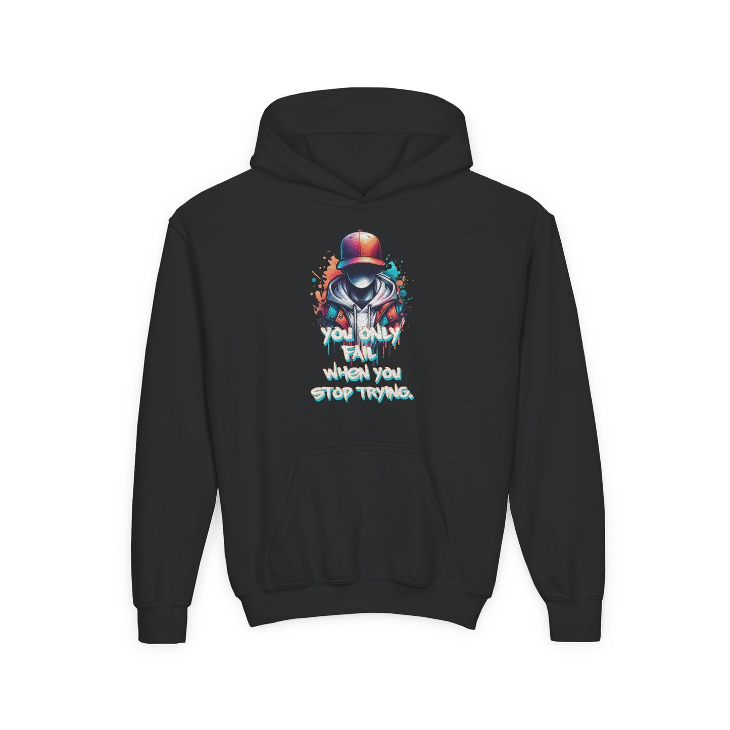 Grind Mode Youth Hoodie -Black and Blue